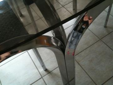 Verkaufe art deco Esstisch mit 6 Stuehle