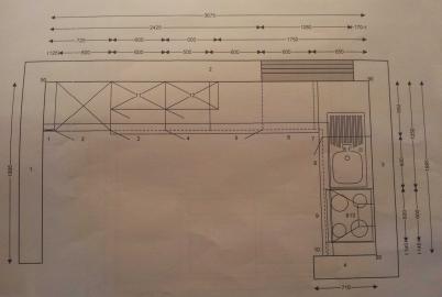 nagelneue Einbauk�che in L-Form