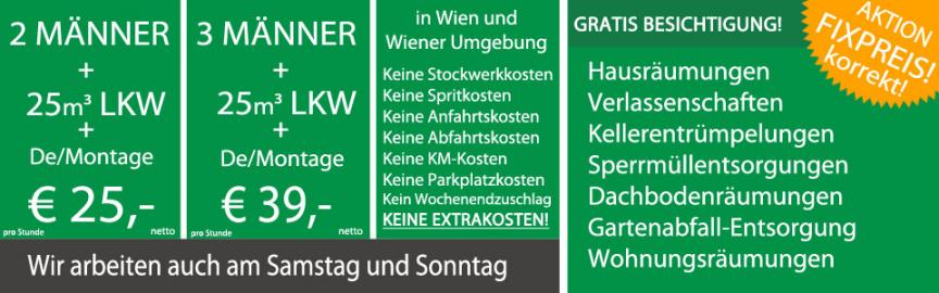 Entr�mpelung Wien nur EUR 25,00 pro Stunde