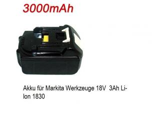 AKKU f�r Makita Werkzeuge�18 Volt 3. 0AH