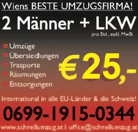 Umzugsservice nur um EUR 25
