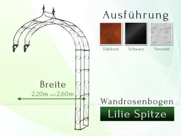 Verzinkter Wandrosenbogen Halbpergola