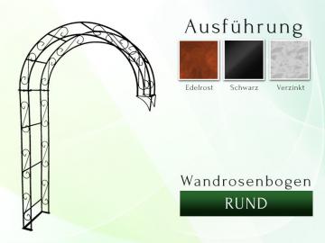 Verzinkter Wandrosenbogen Halbpergola